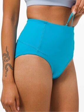 Lululemon Swift Speed Race Brief Running Shorts Turquoise Tide Sz 4